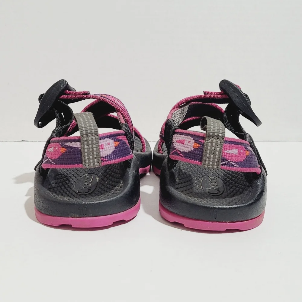 Chaco Z1 EcoTread Toddler Sandals 10 Purple Birds